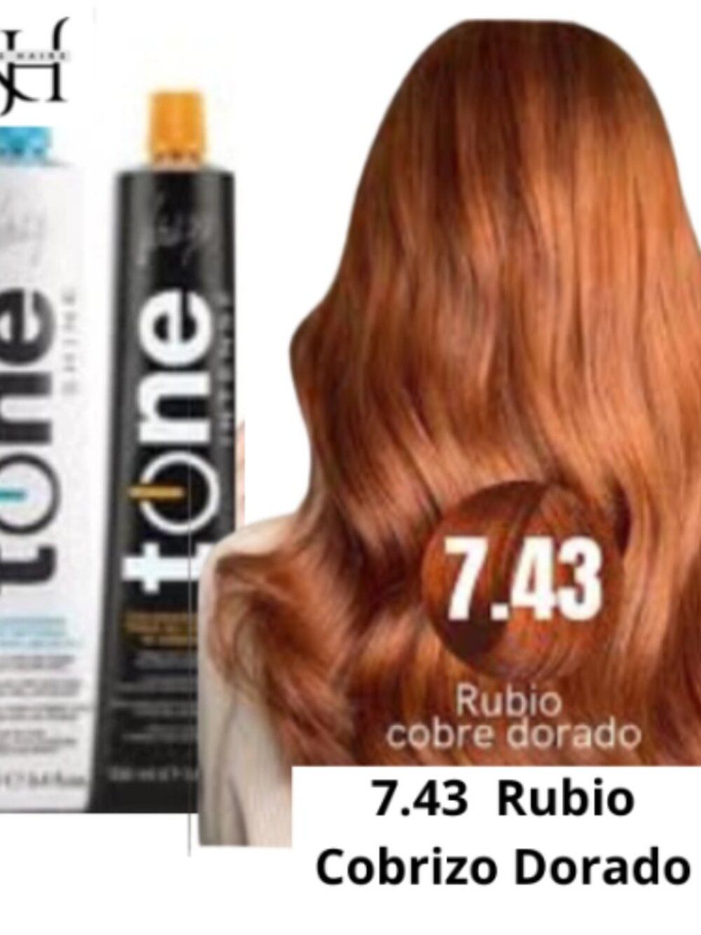 Tinte Vitality's Tone color 7.43 Rubio Cobrizo Dorado semi permanente sin amoni